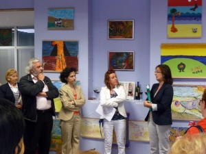 Inauguración da exposición de pinturas das alumnas do obradoiro de Pintura Creativa